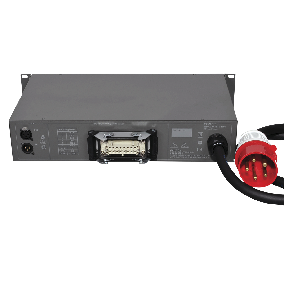 DDP-610 MKII dimmerpack, 6 kanaler, 10 A, 16-polig multipin