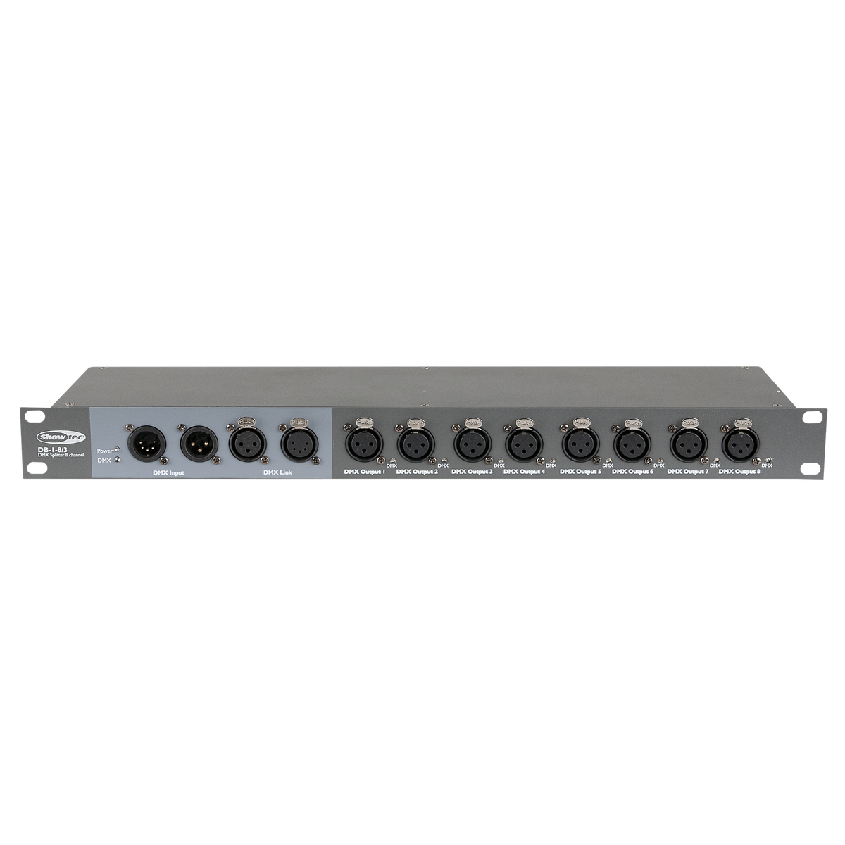 DB-1-8 DMX-splitter, 8 kanaler, 3-polig XLR