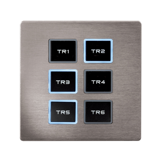 Wall Panel Remote för TR-512 Install/Pocket, silverfärgad front