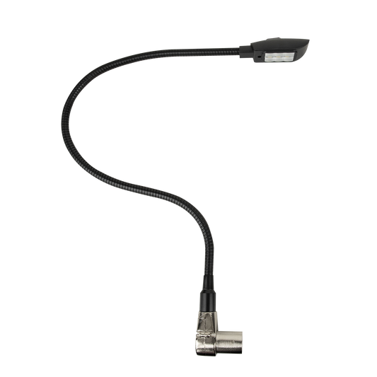 GooseLight XLR, kallvit, 40 cm, 3-polig vinklad