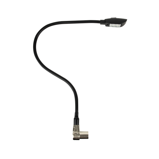 GooseLight XLR, kallvit, 40 cm, 4-polig vinklad