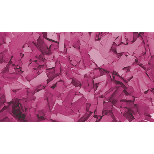 Konfetti, rektangulär, rosa, 55 × 17 mm, 1 kg, flamskyddad och biologiskt nedbrytbar