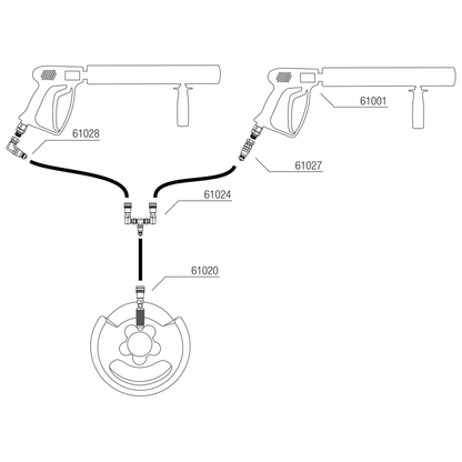 CO₂-flaska till 3/8 Q-Lock-adapter, slutet system