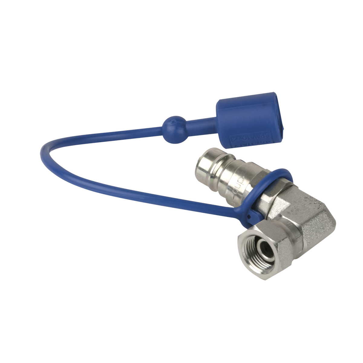 CO₂ 90° 3/8 till Q-Lock-adapter, hane, slutet system