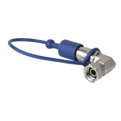 CO₂ 90° 3/8 till Q-Lock-adapter, hane, slutet system