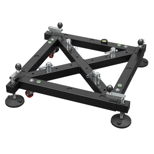 Stabiliseringsbas med hjul för truss