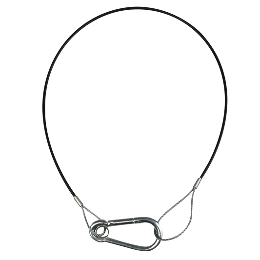 Säkerhetswire 2 mm, Light Duty, 50 cm, max 5 kg, svart