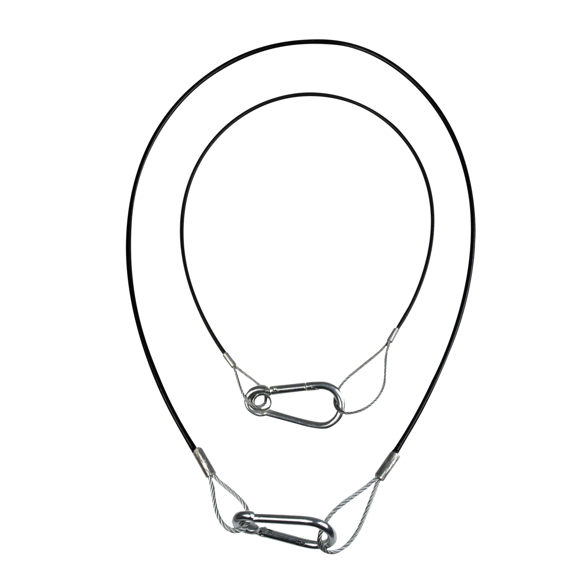 Säkerhetswire 2 mm, Light Duty, 50 cm, max 5 kg, svart
