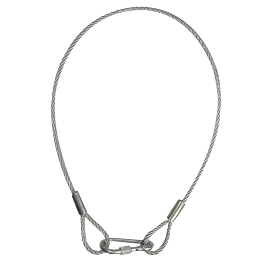 Säkerhetswire 6 mm, 75 cm, max 60 kg, silver