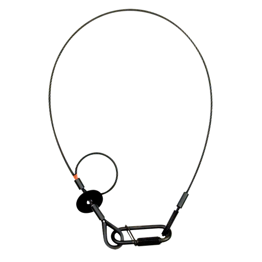 Säkerhetsvajer 3 mm – 600 mm, svart, BGV-C1, max 20 kg