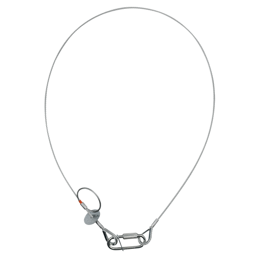 Säkerhetsvajer 3 mm – 1 000 mm, silver, BGV-C1, max 20 kg