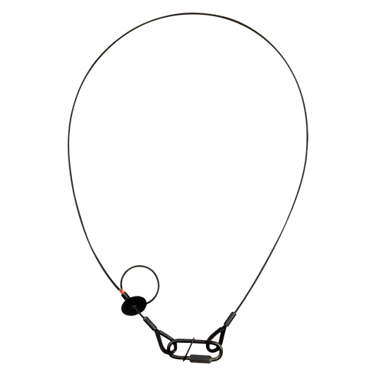 Säkerhetsvajer 3 mm – 1 000 mm, svart, BGV-C1, max 20 kg