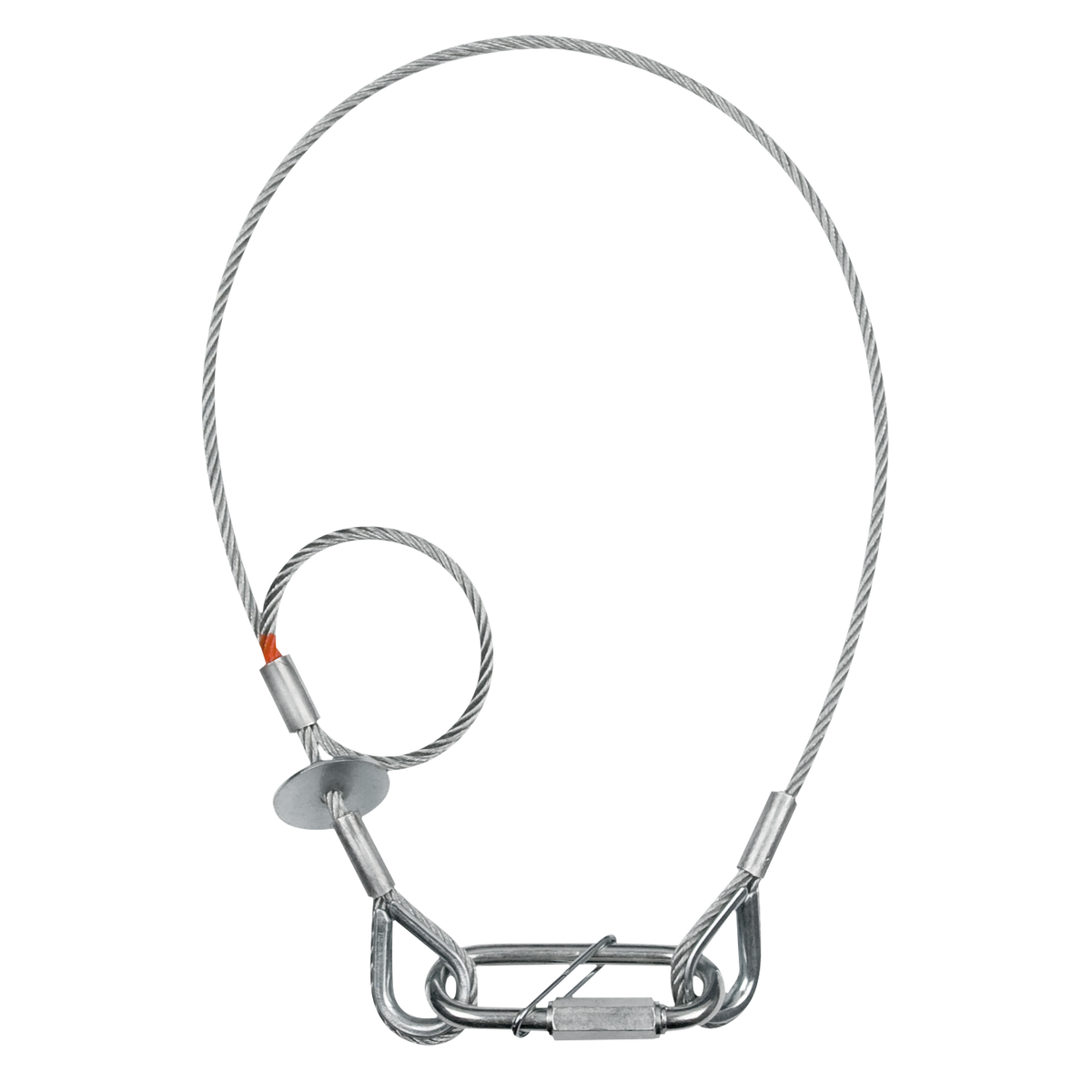 Säkerhetsvajer 4 mm – 600 mm, silver, BGV-C1, max 40 kg