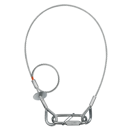 Säkerhetsvajer 4 mm – 600 mm, silver, BGV-C1, max 40 kg