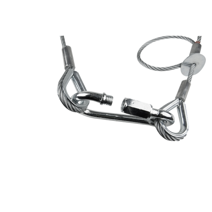 Säkerhetsvajer 5 mm – 1 000 mm, silver, BGV-C1, max 60 kg