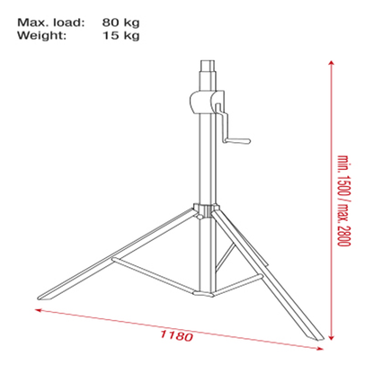 Basic 2800 vevstativ, 80 kg
