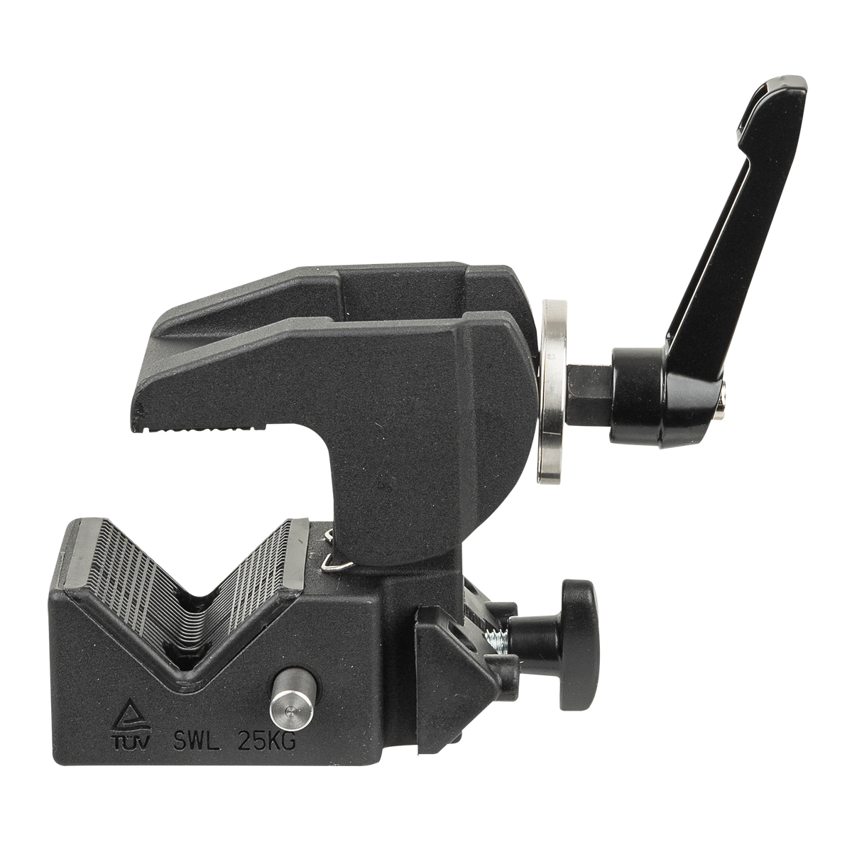 Multigrip-klämma, 10–55 mm, SWL 25 kg, svart, TÜV