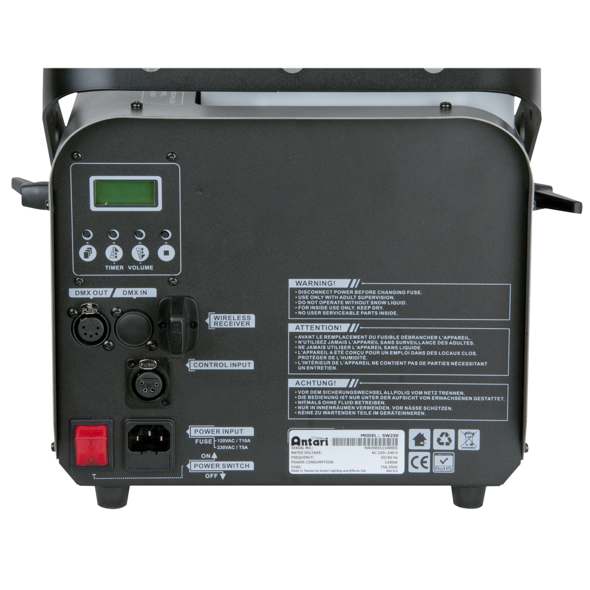 SW-250 snömaskin, 1 290 W