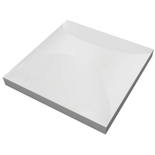 SEG-stretchtyg för 3D-dekorpanel, vit, 100 × 100 cm