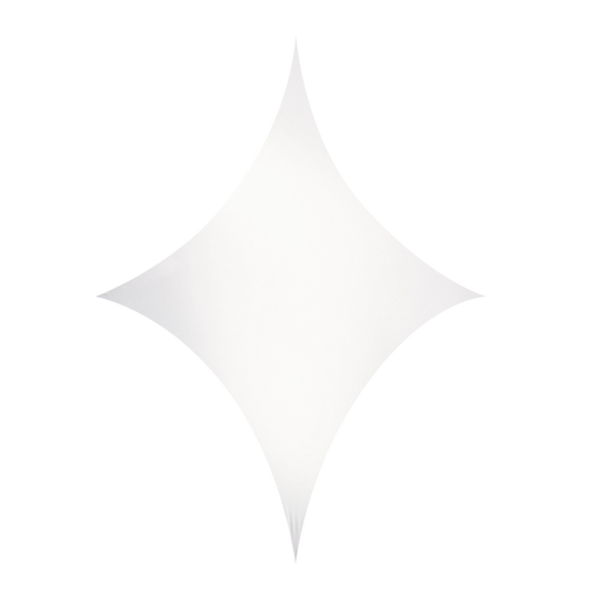 Stretch Shape Diamond Large, vit, 250 × 375 cm (B × H)