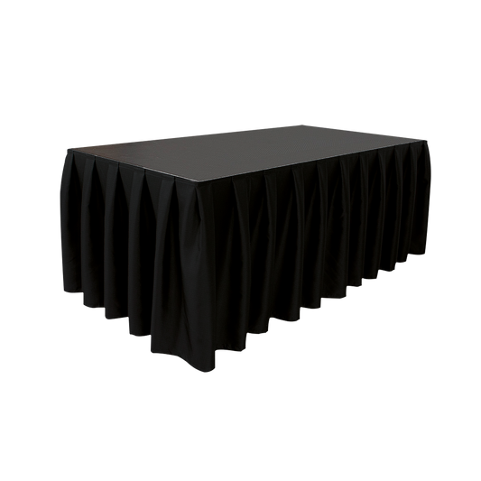 Scenkjol Molton CS 300 g/m², svart, 620 cm bredd, veckad
