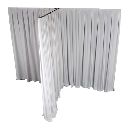 P&D-draperi MGS 175 g/m², vit, 330 × 500 cm (B × H), veckat