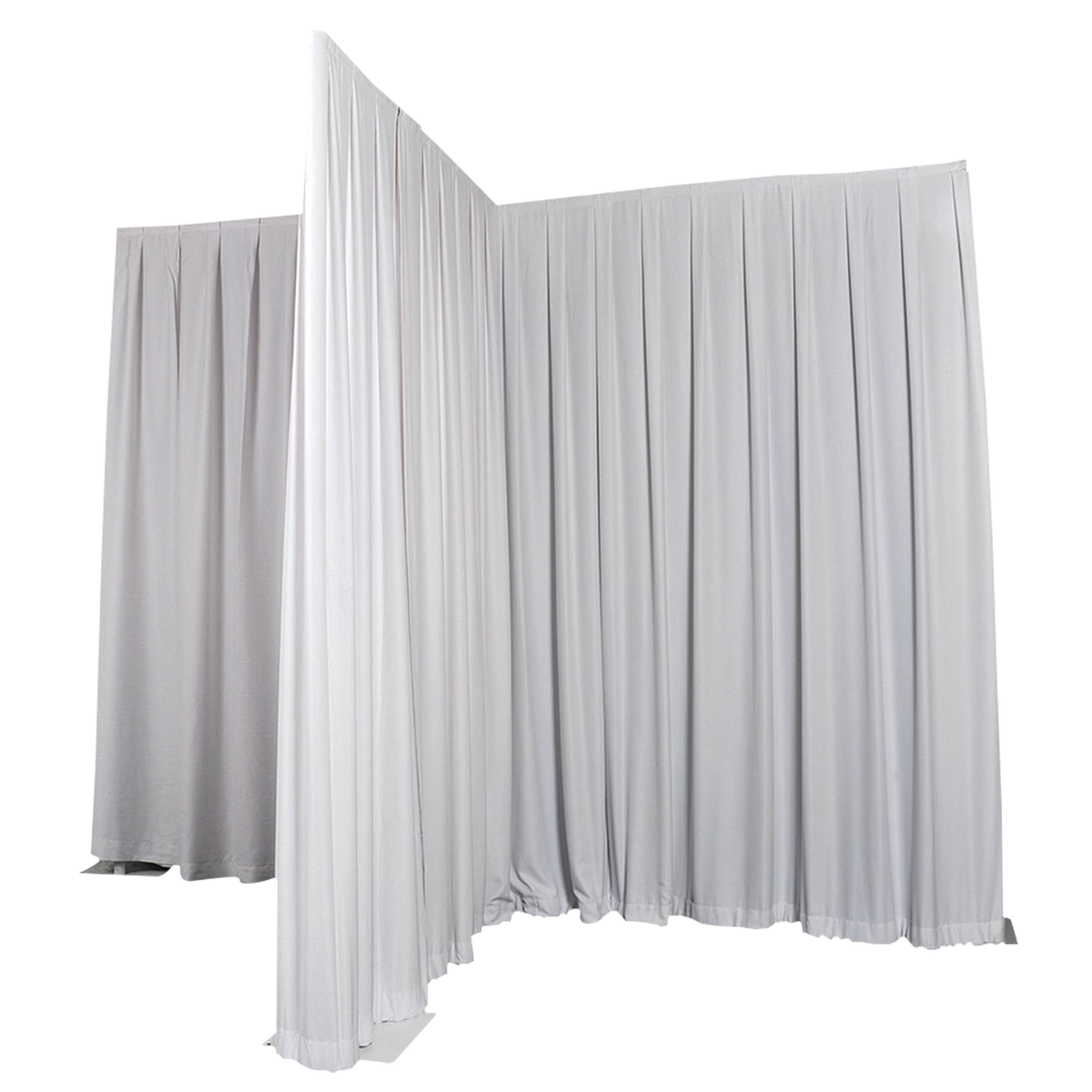 P&D-draperi MGS 175 g/m², vit, 330 × 500 cm (B × H), veckat