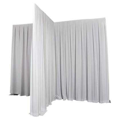 P&D-draperi MGS 175 g/m², vit, 330 × 500 cm (B × H), veckat