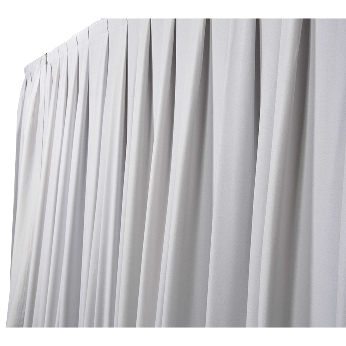 P&D-draperi MGS 175 g/m², vit, 330 × 500 cm (B × H), veckat