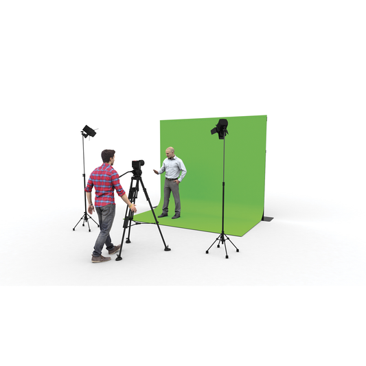 Chromakey-draperi Molton 300 g/m², grön