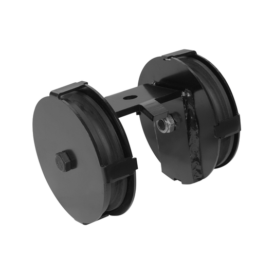 Eurotrack dubbelt hjulblock 85 mm svart