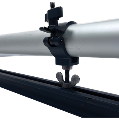 Eurotrack halvkoppling med bult M10 × 35 och glidmutter, svart