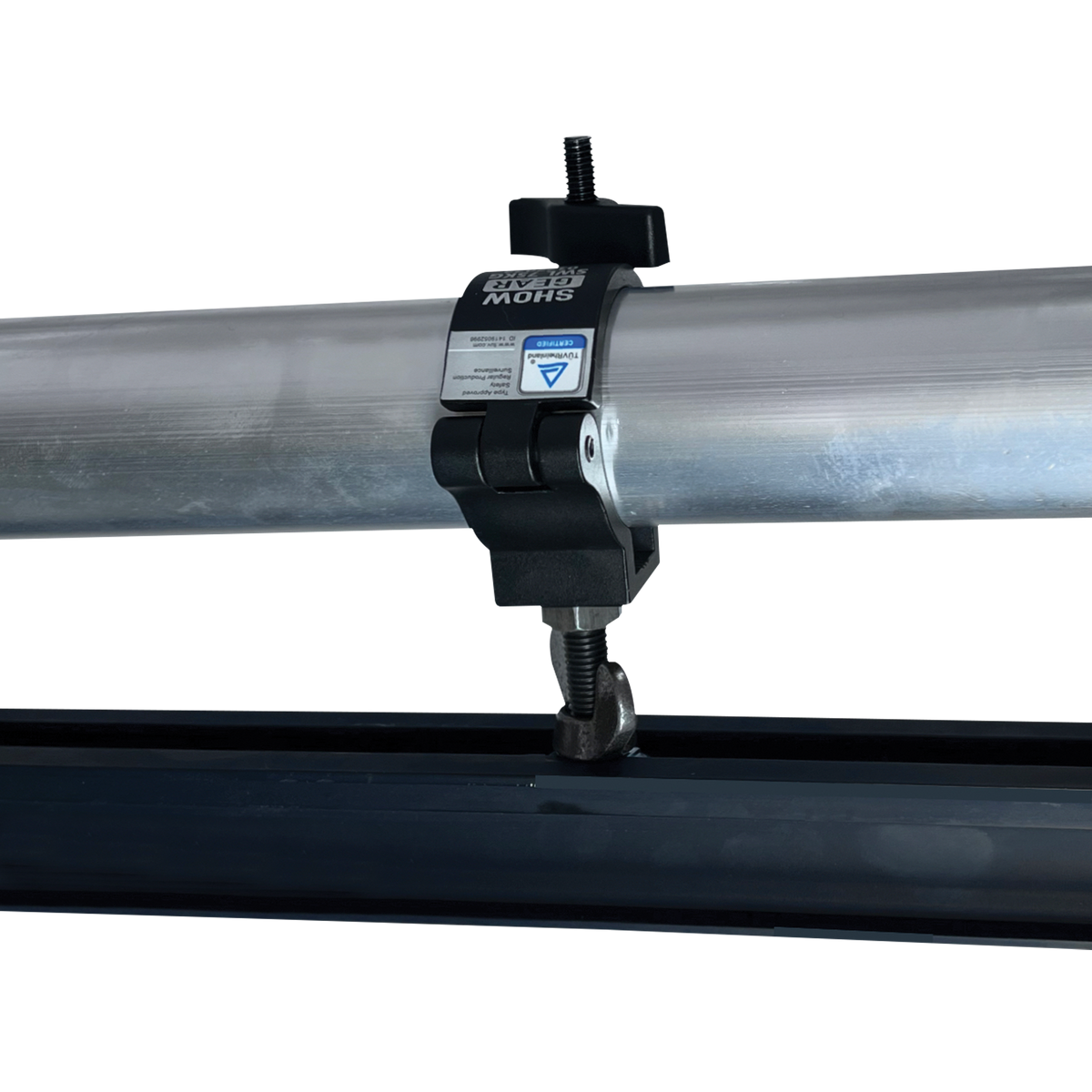 Eurotrack halvkoppling med bult M10 × 35 och glidmutter, svart
