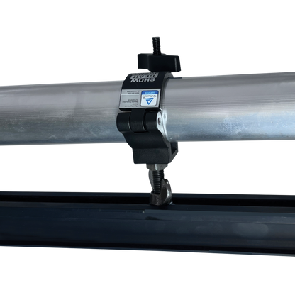 Eurotrack halvkoppling med bult M10 × 35 och glidmutter, svart