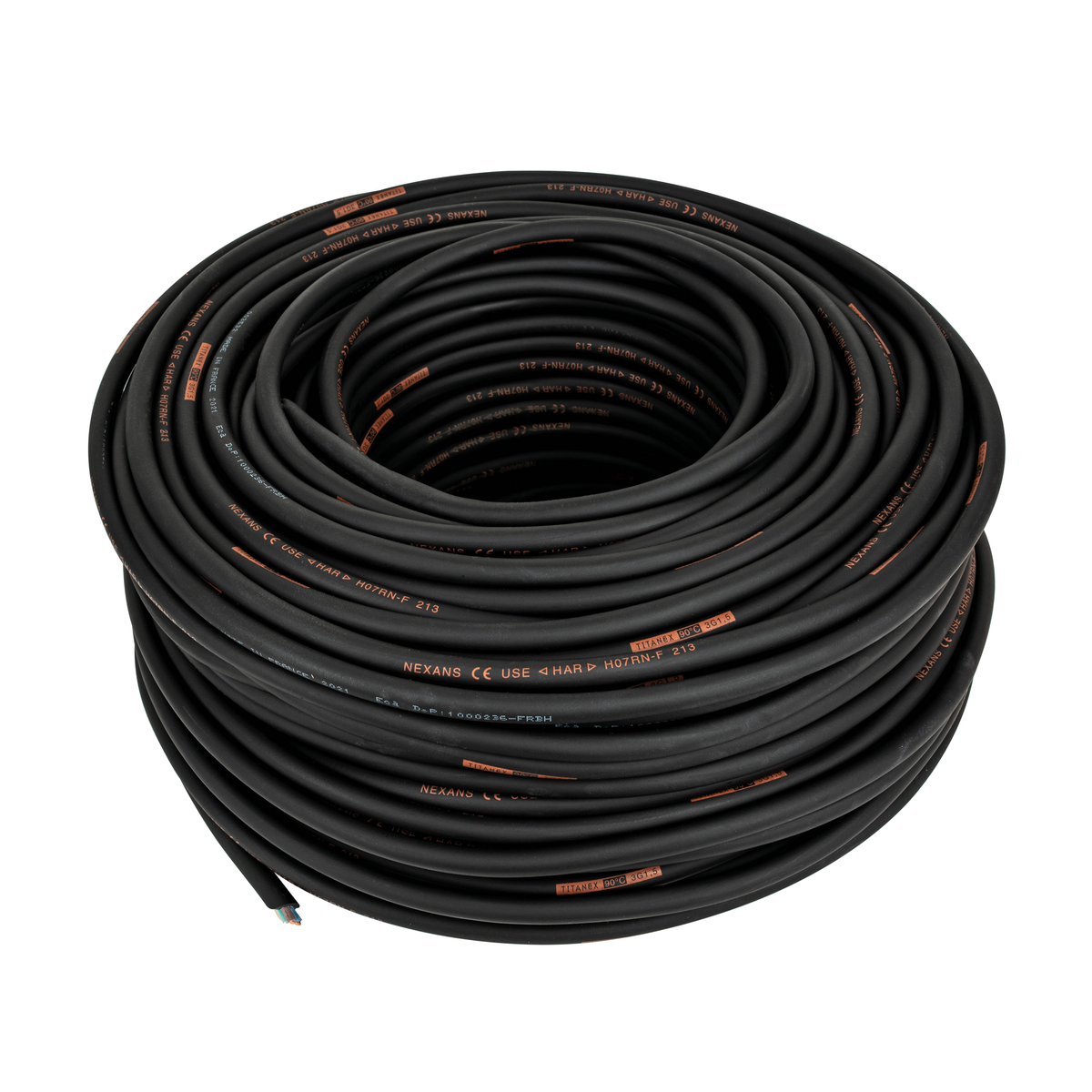 Titanex neoprenkabel svart 5x 4 mm², per meter