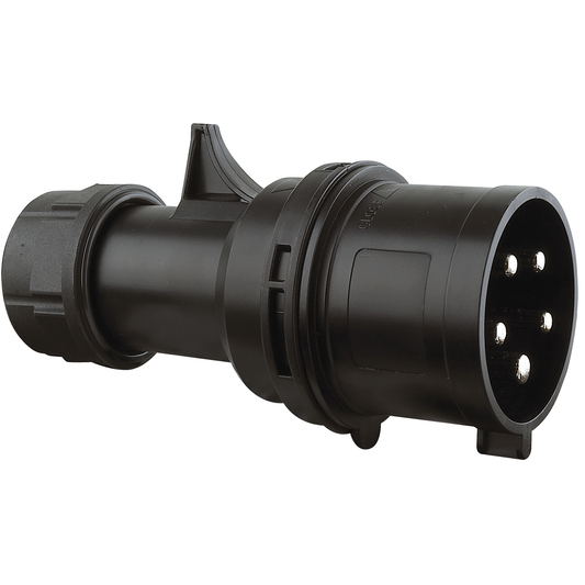 CEE 32 A 380 V 5-polig stickpropp hane – svart, 6h, Twist, Midnight-serien
