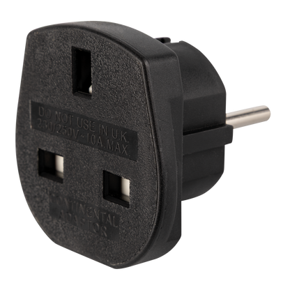 Adapter brittisk stickpropp till Schuko, 230 V/240 V