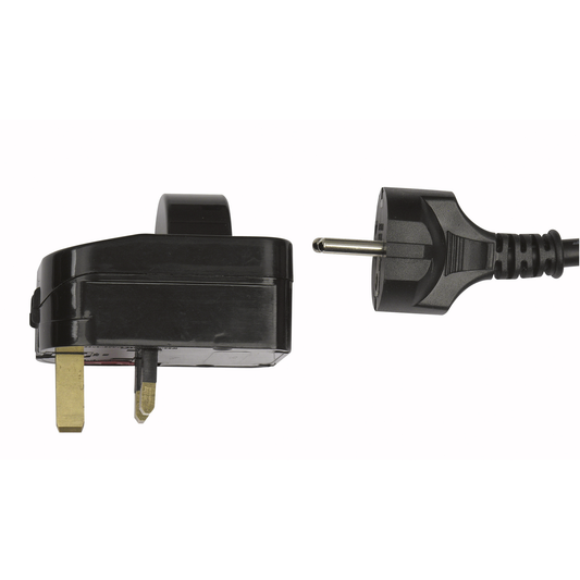 Adapter Europlugg till brittisk stickpropp, 230 V/240 V