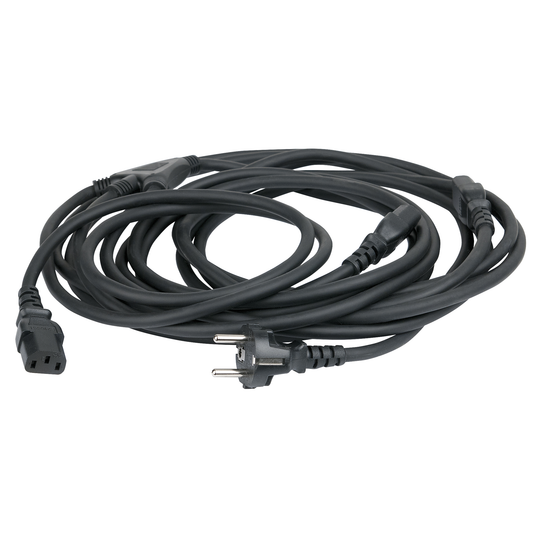 Splitter Schuko till IEC, 3-vägs, MKII, 5 m