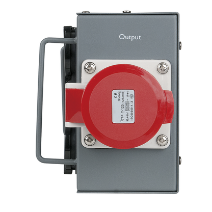 Powersplit 32, CEE 32 A till 6× Schuko och CEE-genomlänkning