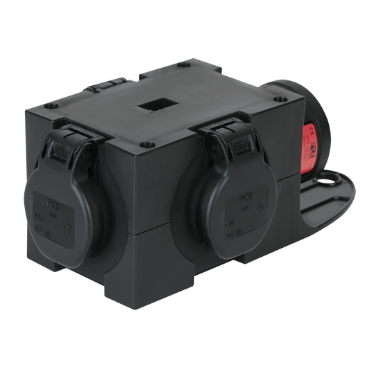 Powersplit – CEE 16 A 5P in, 3 × Schuko ut, IP44