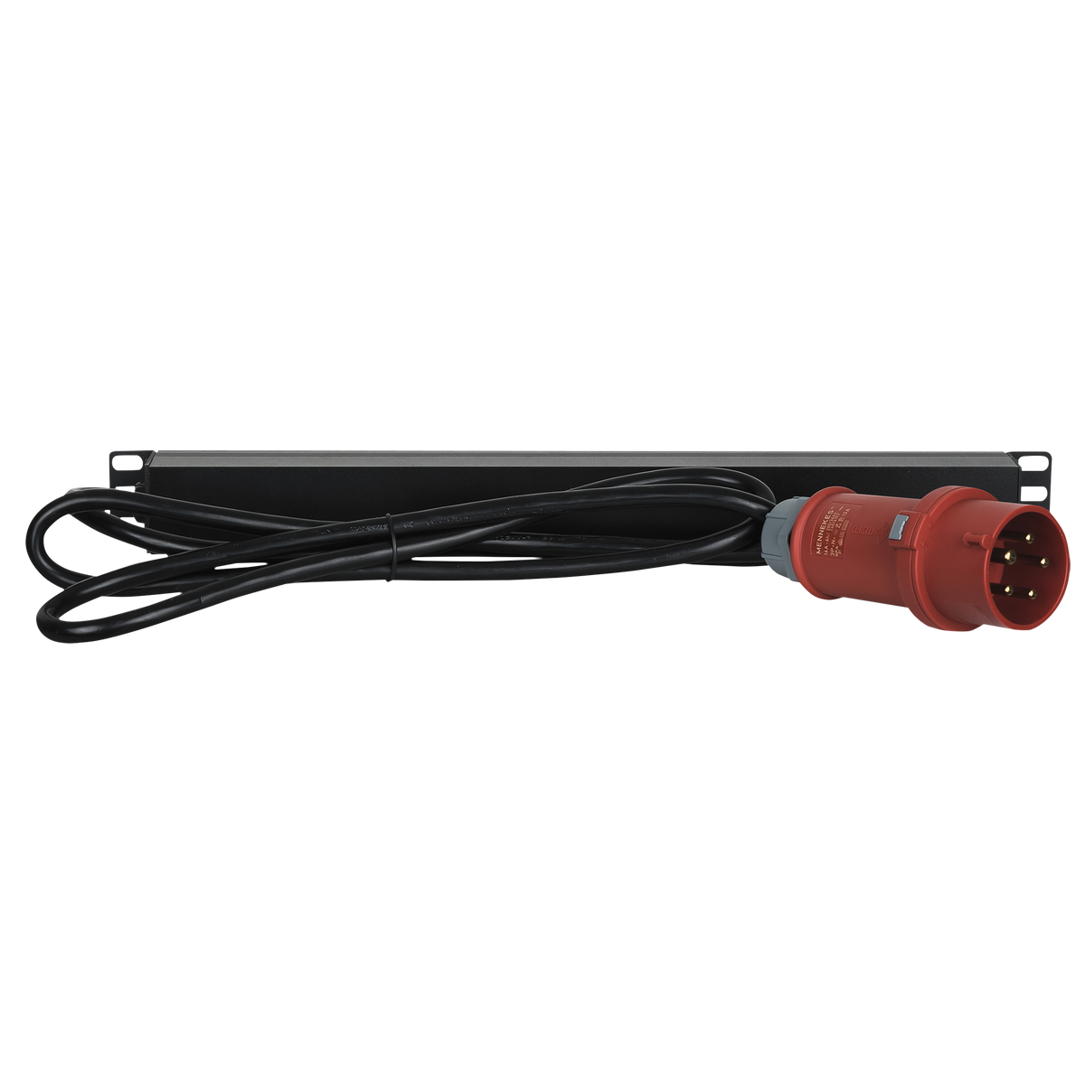 19" 1U 3-fas-splitter, CEE 16 A till 6 uttag