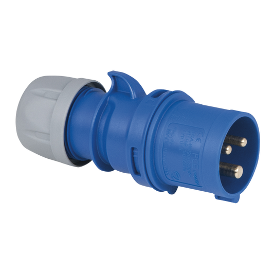CEE 16 A 240 V 3-polig stickpropp hane – blå, IP44