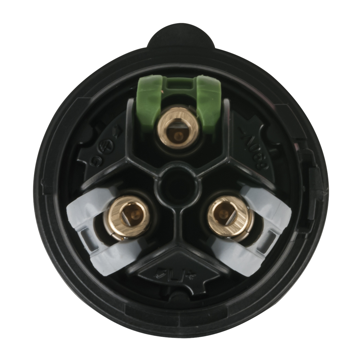 CEE 16 A 240 V 3-polig stickpropp hane – svart, IP44, skruvlös Turbo-plint