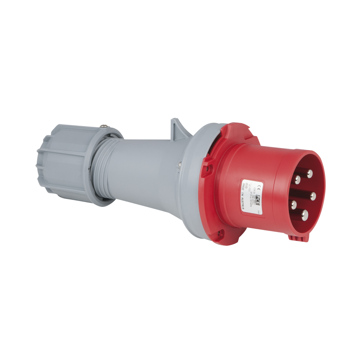 CEE 63 A 400 V 5-polig stickpropp hane – röd, IP44