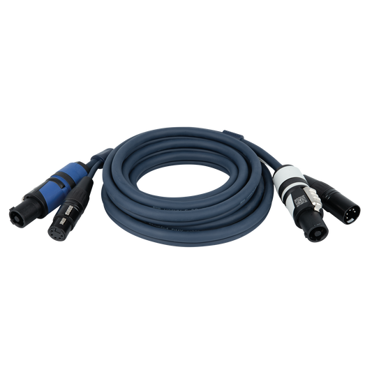 Hybridkabel powerCON och XLR 5-polig, DMX/ström, 3 m