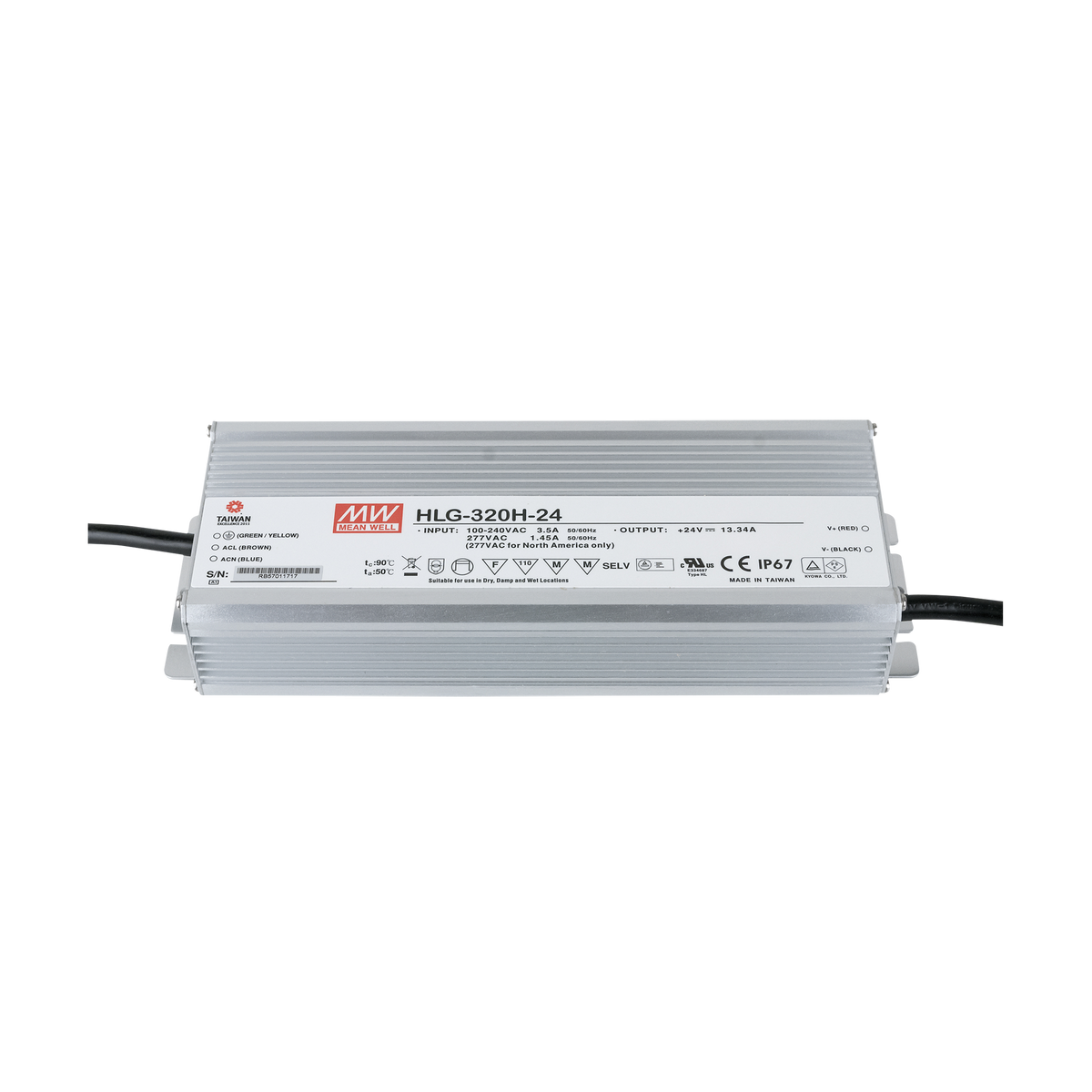 HLG-320H-24 LED-nätaggregat 320 W 24 V DC