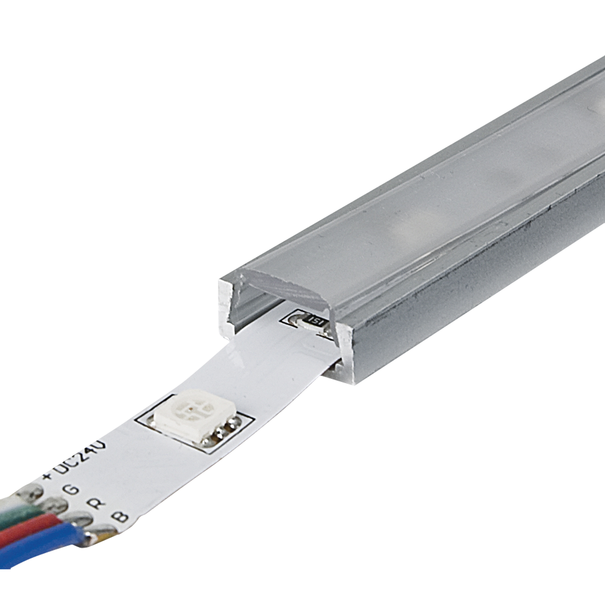 Profile 15 Surface, utanpåliggande aluminiumprofil för LED-slinga, 2 m