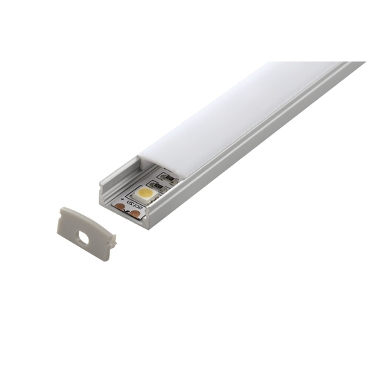 Profile Pro 31 Surface, utanpåliggande aluminiumprofil för LED-slinga, 2 m, silver
