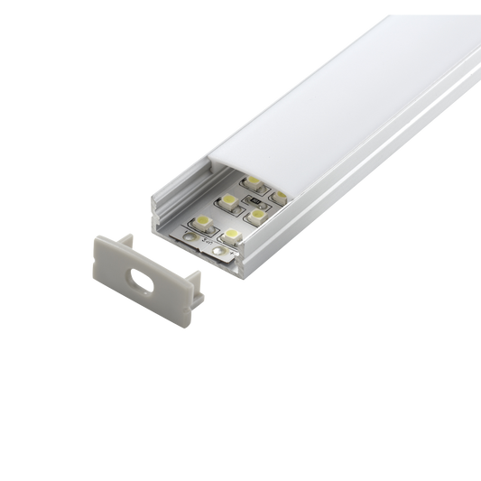 Profile Pro 32 Surface, utanpåliggande aluminiumprofil för LED-slinga, 2 m, silver